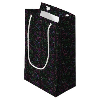 Puzzles - Summer Outline Black Background Small Gift Bag