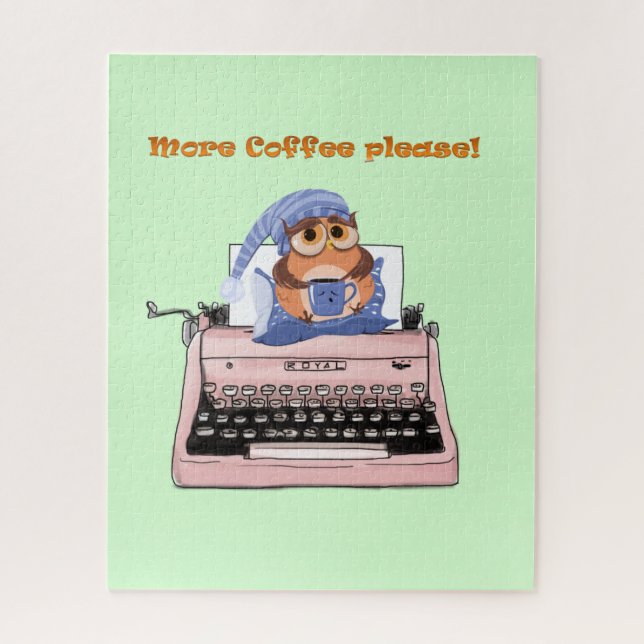 Puzzles Typewriter More Coffee Please (Vertical)