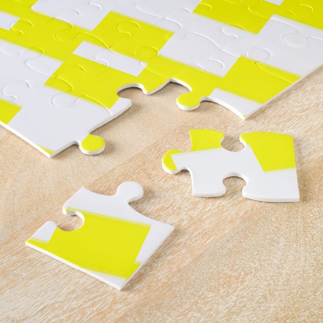 Puzzles Yellow & White Stripe  (Side)
