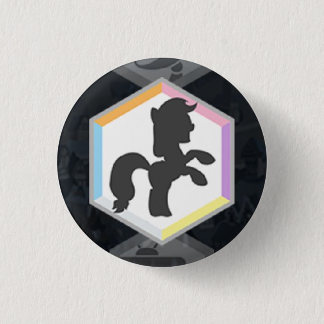 PVL ButtonHorse #1 3 Cm Round Badge (Front)