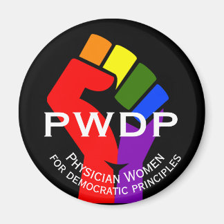 PWDP rainbow fist magnet