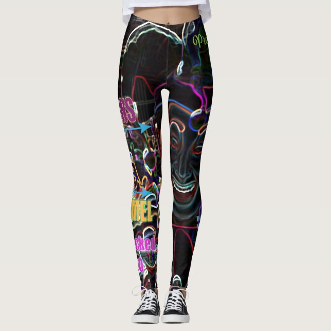 PWL ShipRocked Neon Mardi Gras Leggings (Front)