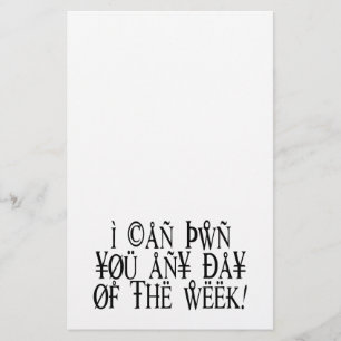 Pwn You Any Day Stationery