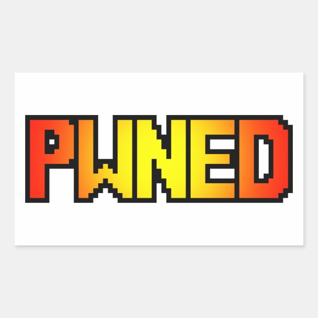 PWNED RECTANGULAR STICKER (Front)