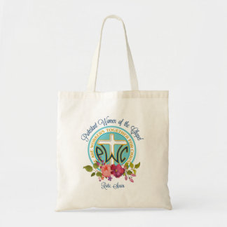 PWOC floral logo tote Bag