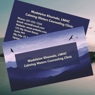 Pychotherapist or Counsellor Psychologist Mountain Business Card