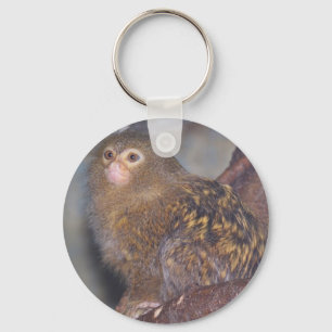 Pygmy Marmoset Portrait Key Ring