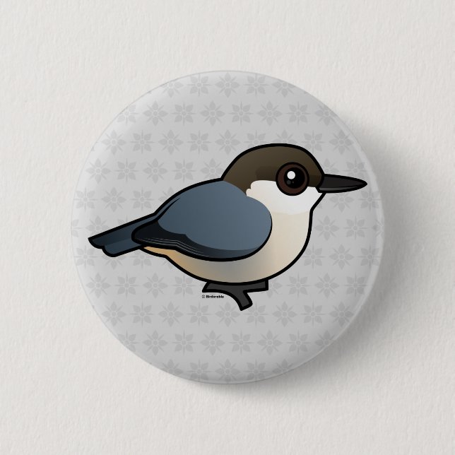 Pygmy Nuthatch 6 Cm Round Badge (Front)
