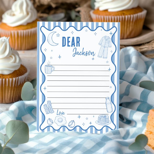 Pyjamas Birthday Time Capsule Note Message Card (Creator Uploaded)