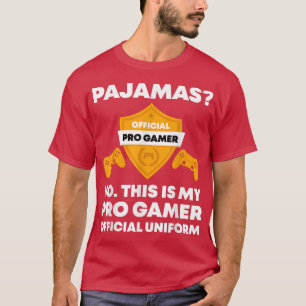 Pyjamas No Pro Gamer Funny Video Games Boys Grands T-Shirt