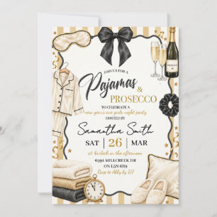 Pyjamas & Prosecco New Year's Eve Party Invitation