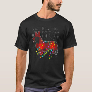 Pyjamas Red Buffalo Plaid Corgi Christmas T-Shirt