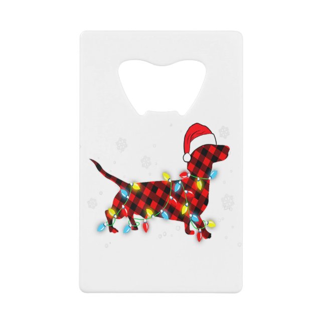 Pyjamas Red Buffalo Plaid Dachshund Dog Merry Chri (Front)
