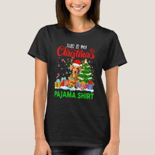 Pyjamas Red Buffalo Plaid Dachshund Dog Merry Chri T-Shirt