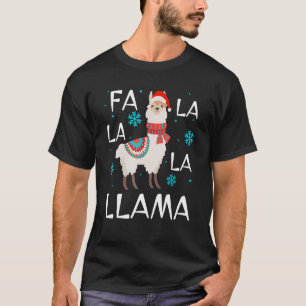 Pyjamas Xmas Fa La La Llama Kids Women Christmas P T-Shirt