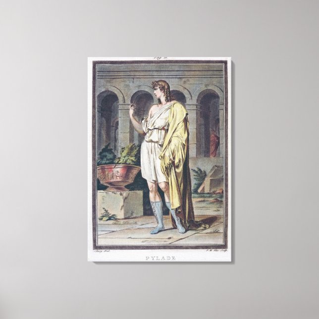 Pylades, costume for 'Andromache' by Jean Racine, Canvas Print (Front)