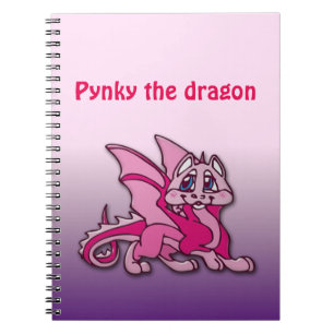 Pynky the dragon spiral notebook
