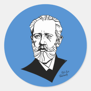 Pyotr Tchaikovsky Classic Round Sticker