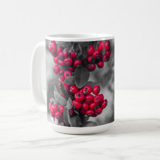 Pyracantha Berry Red and Grey Botanical Mug