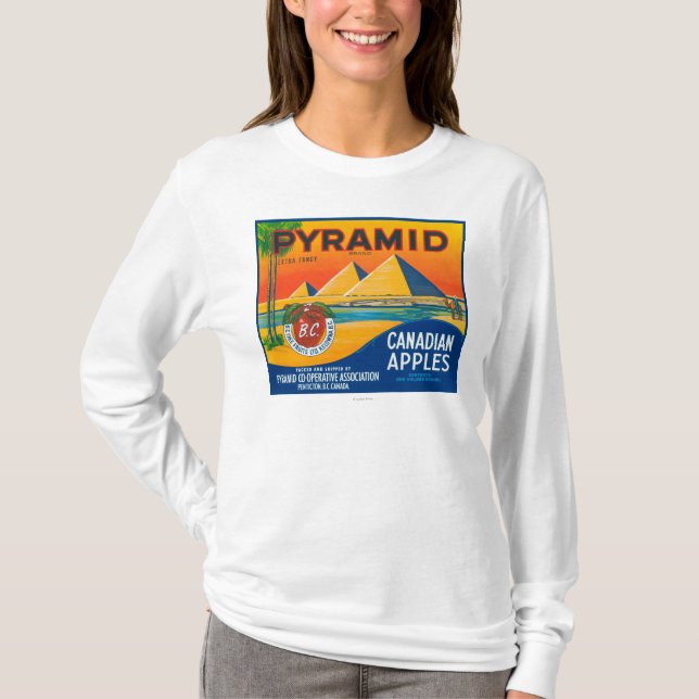Pyramid Apple Label - Penticton B.C. Canada T-Shirt (Front)