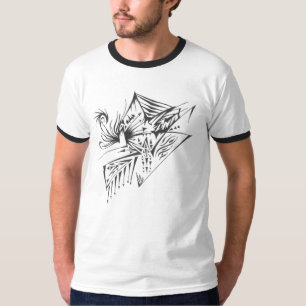 Pyramid Black White Abstract Tribal Tattoo Art T-Shirt