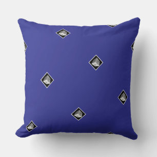 Pyramid Cube Repeat Deep Blue Cushion