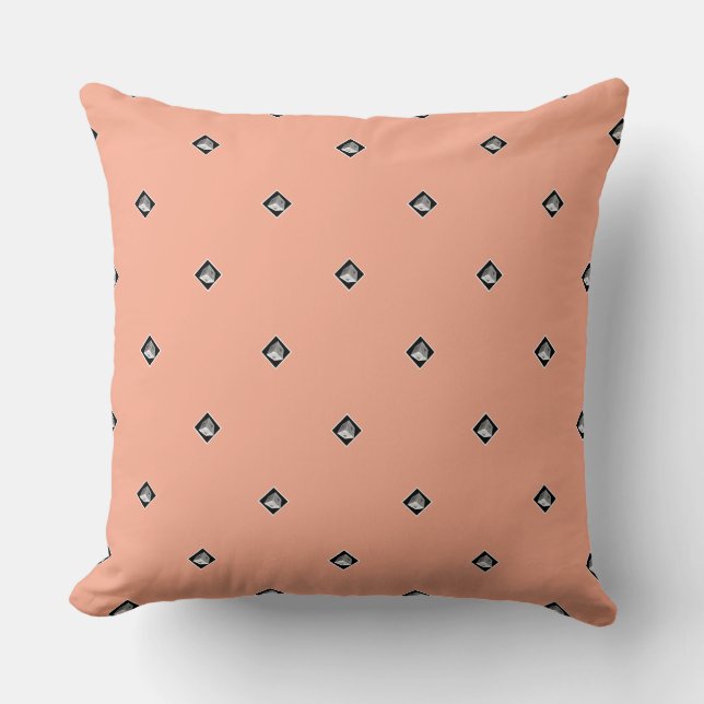 Pyramid Cube Repeat Peach           Cushion (Front)