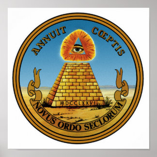 Pyramid & Eye - All Seeing Eye - Great Seal Poster