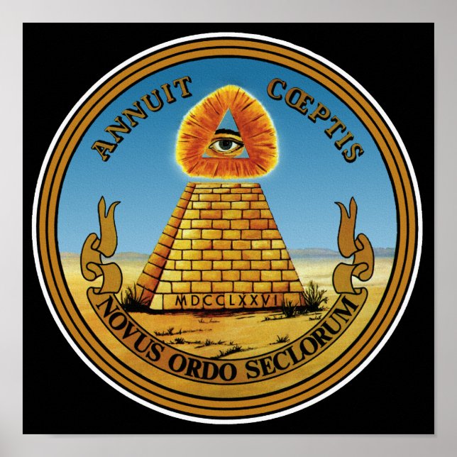 Pyramid & Eye - All Seeing Eye - Great Seal Poster (Front)