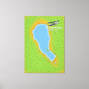 pyramid lake Nevada USA map Canvas Print
