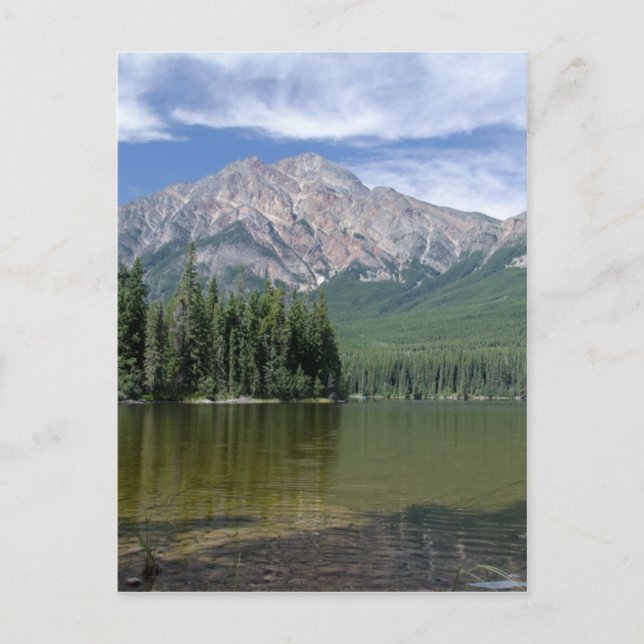 Pyramid Mountain and Lake Alberta Canada Postcard (Front)