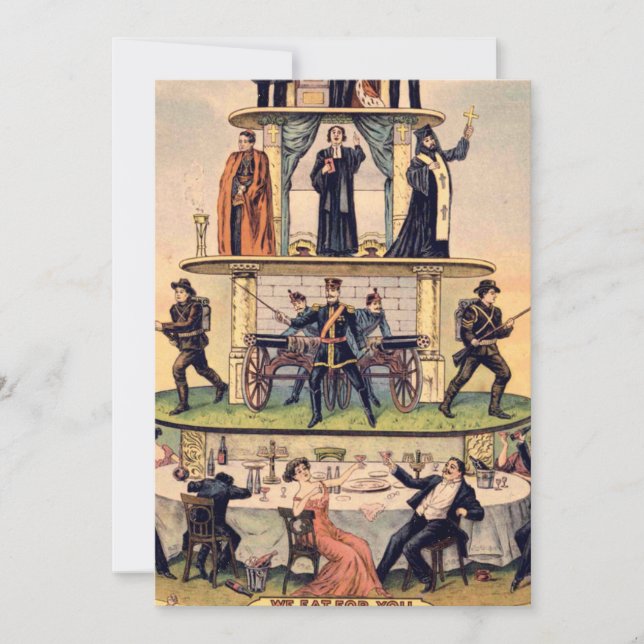 Pyramid Of Capitalist System Invitation (Front)