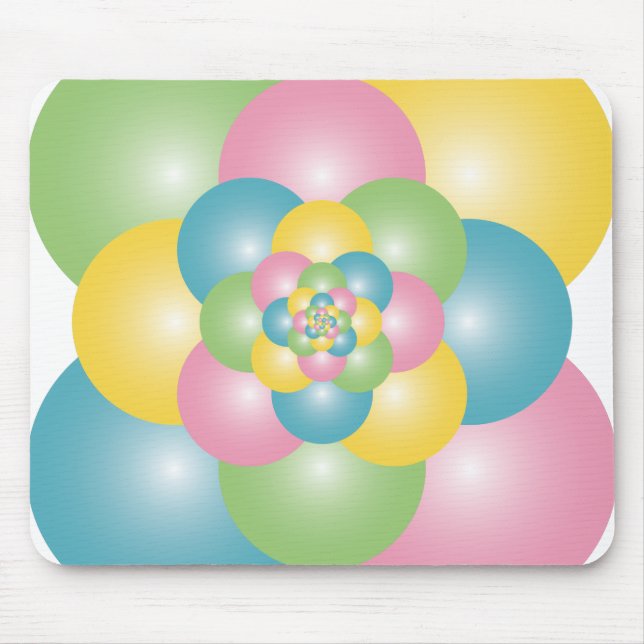 Pyramid of colourful balloons mouse pad (Front)
