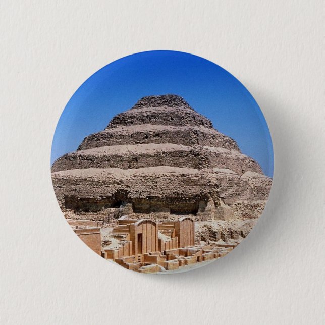 Pyramid of Djoser 6 Cm Round Badge (Front)