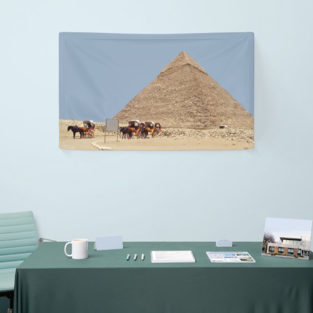 Pyramid of Khafre and a string of chariots Banner (Tradeshow)