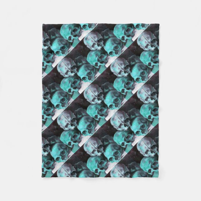 Pyramid of Skulls After Cezanne Fleece Blanket (Front)