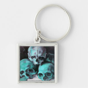 Pyramid of Skulls After Cezanne Key Ring