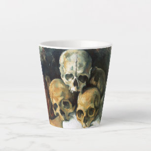 Pyramid of Skulls Paul Cezanne Painting Art Latte Mug
