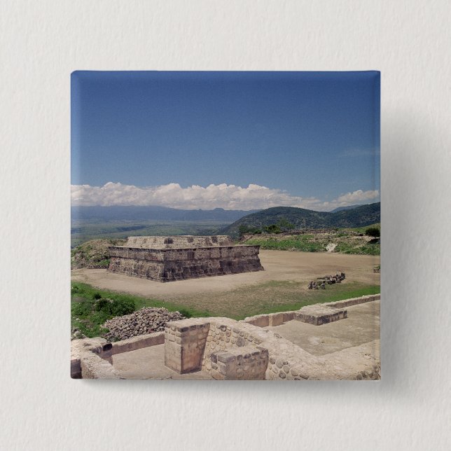Pyramid of the Feathered Serpent 15 Cm Square Badge (Front)