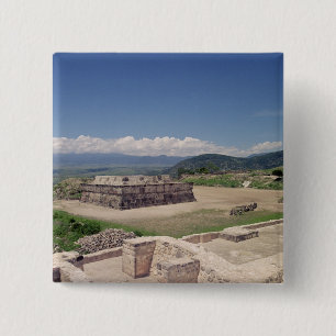 Pyramid of the Feathered Serpent 15 Cm Square Badge