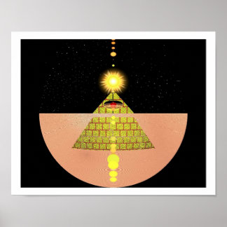 Pyramid of the Sun Godess by Kookie Poster