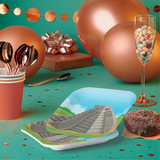 Pyramid Of The Sun Paper Plates (Creator Uploaded)