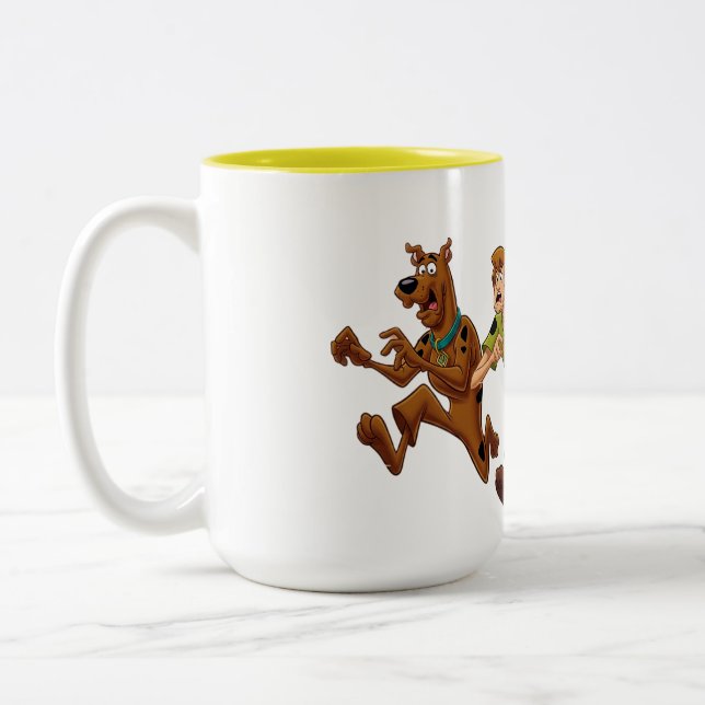 Pyramid Panic Two-Tone Coffee Mug (Left)