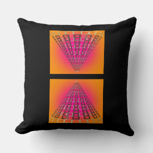 Pyramid Points Black Cushion