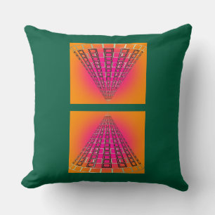 Pyramid Points Green Cushion