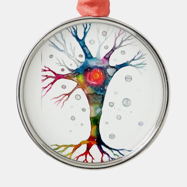 Pyramidal neuron in the neocortex metal tree decoration (Front)
