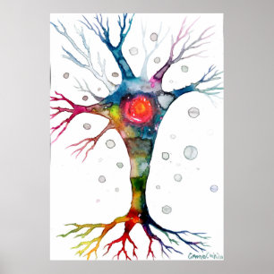 Pyramidal neuron in the neocortex poster