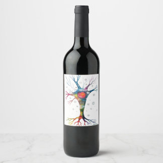 Pyramidal neuron in the neocortex wine label