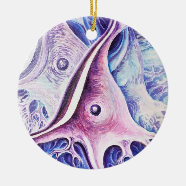 Pyramidal neurons ceramic tree decoration (Front)
