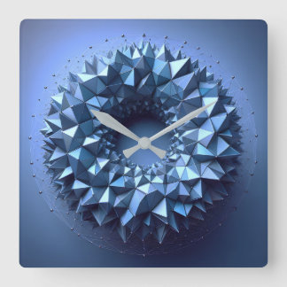 pyramides wheel square wall clock